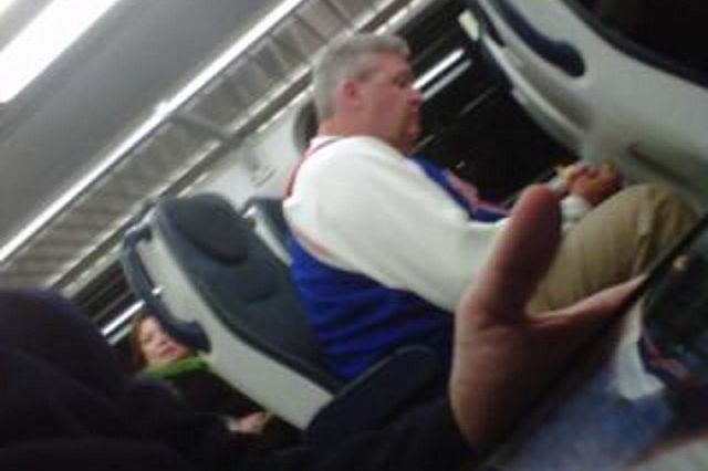 "sitting across from Rex Ryan on NJtransit coming home from Knicks game"